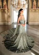 Truly Luxurious Mermaid Gown Dress Paris France Bridal Wear Reception Valima Dresses Special Occasions Pakistan