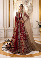 Burgundy Bridal Lehenga Choli Oxford London UK Pakistani Designer Bridal Lehenga Choli Trend