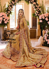 Earth Yellow Bridal Dresses Wedding Reception Dresses Designer Valima Dresses Missouri City Texas USA
