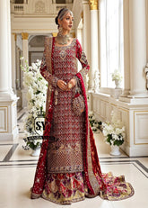 Red Wedding Dresses Colorful Chatta Patti Farshi Lehenga UK USA Canada Indian Pakistani Red Wedding Dresses