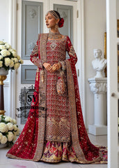 Royal Red Wedding Dresses Colorful Chatta Patti Farshi Lehenga UK USA Canada Indian Pakistani Red Wedding Dresses