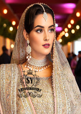 Buy New Silver pearl women's reception Jewellery Set Bridal Choker Jewellery Set Pakistani Bridal Choker Set
