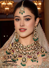 Luxury Sterling Silver Diamond Polki Bridal Jewellery Set Bridal Kundan Jewellery Set Pakistan UK USA Canada Australia Europe