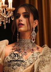 Enchanting Ruby Jewelry Sterling Silver Ruby Choker and Earrings – The Mystical Charm of the "King of Gems"