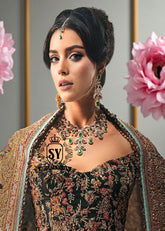 925 Sterling Silver Emerald Jewellery Sets, Buy Pakistani Designer Jewellery Sets with Emerald Stone