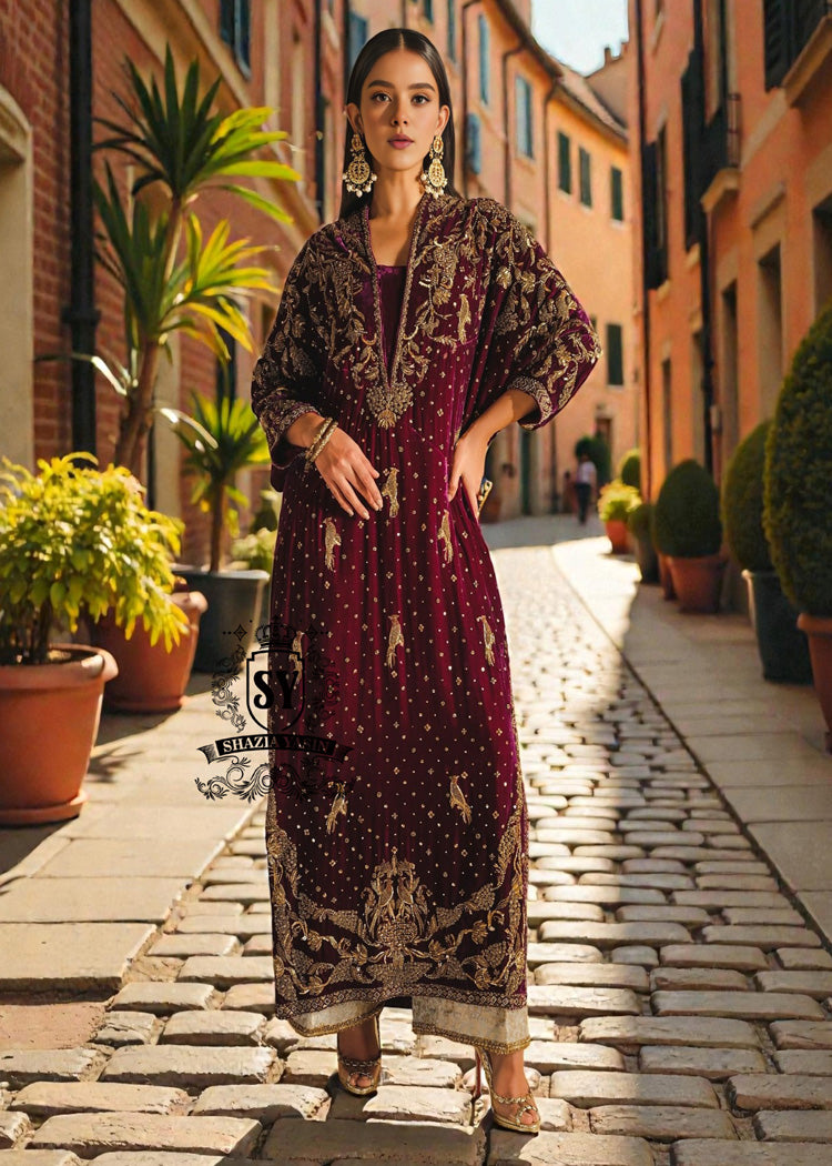 Velvet kaftan dresses that stand out for their elegance and femininity. Let yourself be surprised by our unique kaftan designs!