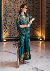 A full-length yet sensual colored Kaftan gown with trendy gathers, could have been the perfect wedding guest—The Kaftan dress, with its X-shaped draping, It has the same character: it will look luxurious both on the red carpet and at the wedding reception.