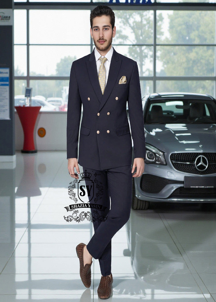 Men's Suit - Blue Suit - Modern Slim Fit - High-Quality Material - Ideal for Business Occasions UK USA Canada Australia