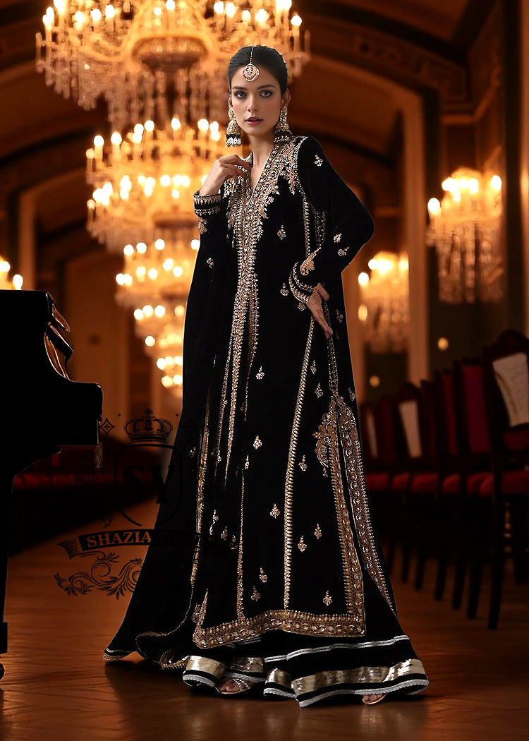 Latest Long Jacket Dresses Houston Texas TX USA Pakistani Wedding Gharara Dresses Latest Designs