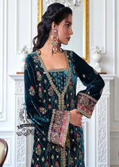Welcome to the world of custom-designed Pakistani Wedding Party Outfit Saddle River New Jersey USA Velvet Embellished Bridal Party Outfits
