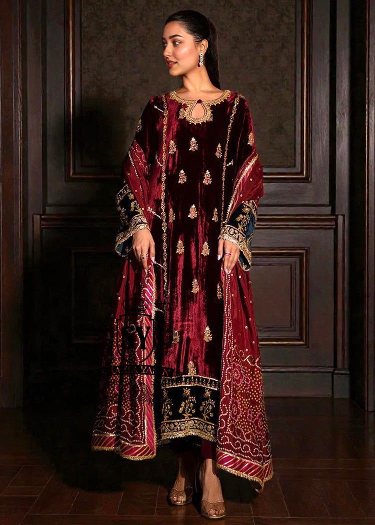 Velvet dresses, a timeless winter wardrobe classic, are revamped for the New Year's wedding parties