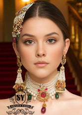 Large, striking jewelry 925 Sterling Silver Pearl Choker, Jhoomar and Jhumki Princeton New Jersey NJ US Gold Plated Jewellery Sets