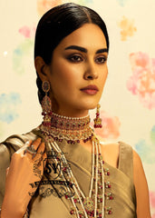 Buy 925 Sterling Silver Ruby Bridal Jewellery Set Diamond Choker Set Artificial Diamond Choker with Rani haar and Jhumka Earrings