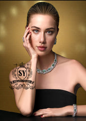 Best Pakistani Elegance of Sterling Silver Emerald Jewellery Set Arlington Washington DC USA Online Jewellery Shopping Store