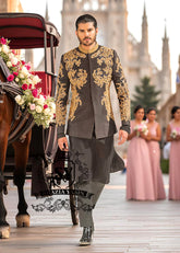 Prince Coat set is a showstopper for weddings, receptions, and cultural festivities, redefining luxury menswear, creating an aura of regal charm