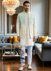 Traditional Prince Coat Suits Baltimore Maryland USA Mirror Embroidered Prince Coat Brands in Pakistan