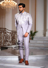 Periwinkle Prince Suit For Groom | Buy Designer Prince Coat for Reception Barat Nikah Walima UK, USA, Canada, Australia