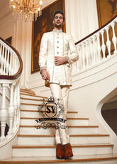 Stylish Embroidered Mens Prince Coat Michigan Virginia USA Long Prince Coat For Wedding Reception