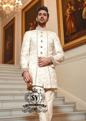 Stylish Embroidered Mens Prince Coat Michigan Virginia USA Long Prince Coat For Wedding Reception