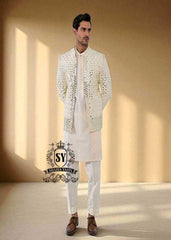 Most Stylish Menswear Prince Coat for Man Wedding Collection Formal Prince Coat Pakistani Designer Prince Coats