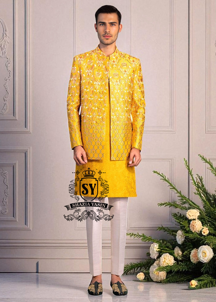 Latest Raw Silk Prince Coat for Wedding Events Beverly Hills California CA USA Grooms Prince Coat for Mens