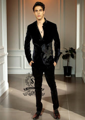 Men's Prince Coats Mandarin Collar Formal Jodhpuri jackets Slim Fit Button Front bandhgala Traditional Groom Dress