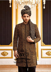 Exquisite Embellished Black Sherwani Beverly Hills California CA USA Beautiful Groom Sherwani for Mens