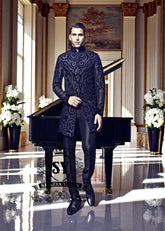 Pakistani Elegant Black Sherwani Sydney Australia Latest Menswear Sherwani Collection