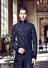 Pakistani Elegant Black Sherwani Sydney Australia Latest Menswear Sherwani Collection