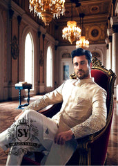 Buy Men's Wedding Sherwani Online Bradford London UK Shop designer Embellished Banarsi sherwani for groom