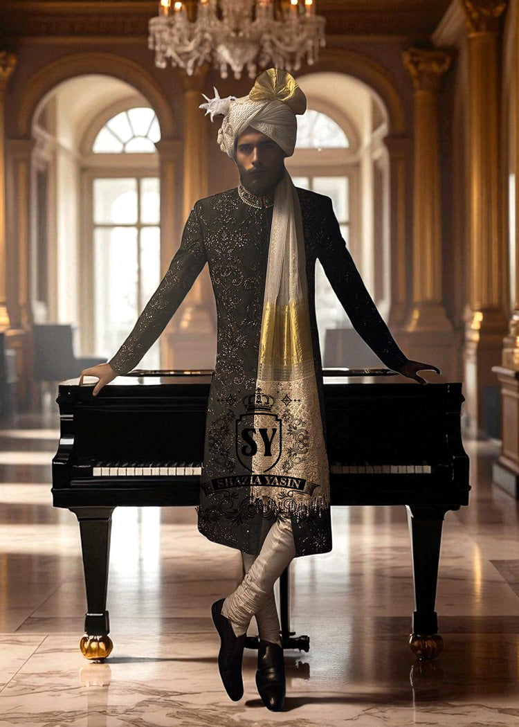 Stylish Pakistani Sherwani For Groom Sutton Coldfield United Kingdom Sherwani for Wedding Nikah Ceremony