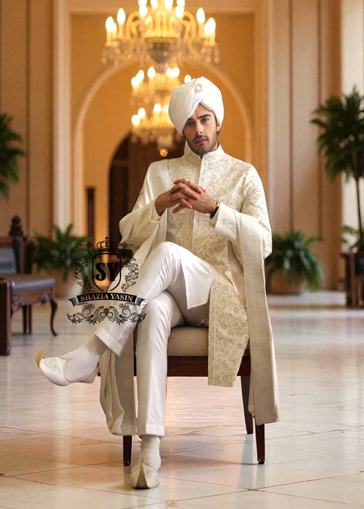 Premium Embroidered Sherwani for Groom Beverly Hills California CA USA Traditional Pakistani Sherwani for Groom Wedding Suits
