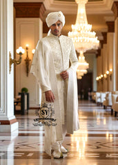 Premium Embroidered Sherwani for Groom Beverly Hills California CA USA Traditional Pakistani Sherwani for Groom Wedding Suits