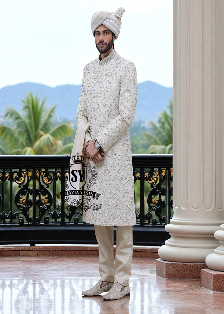 Latest Sherwani Designs for Groom Rochester New York USA Traditional Pakistani Sherwani Wedding Dresses