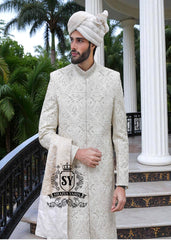 Buy Men's Latest Sherwani Designs for Groom Rochester New York USA Traditional Pakistani Sherwani Wedding Dresses