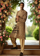 Buy Men's Sherwani for Wedding, Pakistani Sherwani, Designer sherwani for men, Sherwani with turban in Toronto Canada