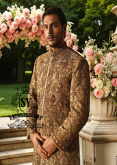 Buy Attractive Men's Sherwani for Wedding, Pakistani Sherwani, Designer sherwani for men, Sherwani with turban in Toronto Canada
