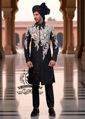 Find Stylish Men's Black Sherwani Suits Troy Michigan USA Father Of The Groom/Bride Sherwani Suits