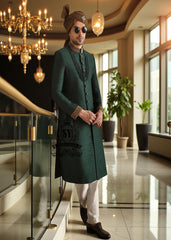 Traditional Emerald Green Sherwani Lawrenceville New Jersey NJ USA Latest Sherwani Designs South Asian formal wear