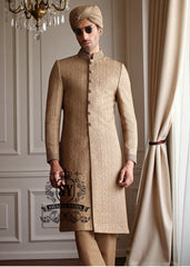 Men's Burlywood sherwani Suits for Weddings, Modern sherwani Suits, Wedding sherwani Suits for Men 2025