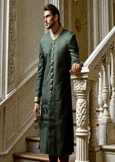 Shazia Yasin Sherwani wedding dress is a unique wearable piece of art to be cherished and passed on.
Every dress tells a story and celebrates SY Couture of our groom.