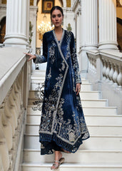 Flourishing Embellished Angrakha Style Velvet Dress