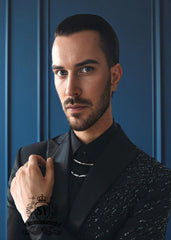 Lamp Black Best Embellished Suit Designs Garden City Michigan MI USA Graceful Men's suit in Tropical Classic Suiting Fabric