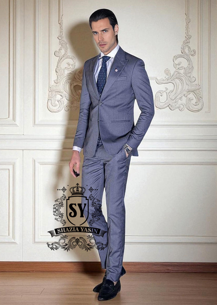 Stylish Slate Blue Suits San Francisco California CA USA Best Western Wedding Collection Designer Suits Designs