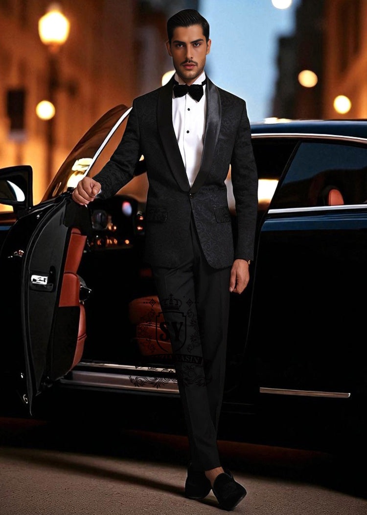 Black Mens Tuxedo suit in Textured Green Street UK Good Looking Mens Tuxedo Suits finest collection of men suits and Tuxedos