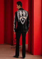 Men's Luxury Bespoke Embellished Black Tuxedo 3 Piece Suit Salisbury England UK Men high end tuxedo suits