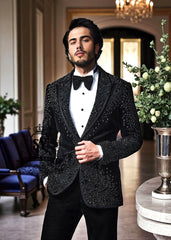 Pakistani Designer Black Royal Tuxedo Diamond Bar California CA USA Good Looking Mens Velvet Tuxedo