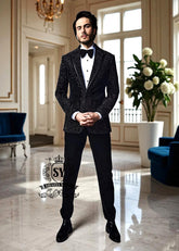 Pakistani Designer Black Royal Tuxedo Diamond Bar California CA USA Good Looking Mens Velvet Tuxedo