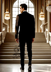 Lightfall Embroidered Tuxedo Colorado Springs Colorado USA Buy Black Velvet Gold Metallic Hand
Embellished Tuxedo