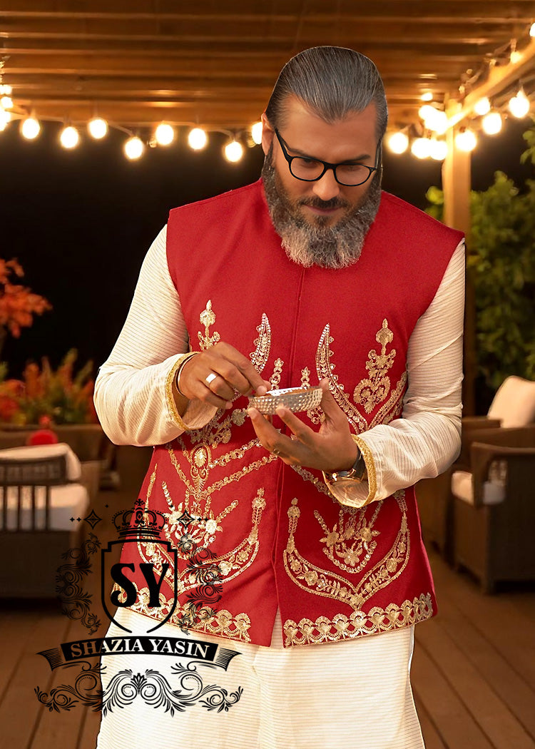 Pakistani Mens Waistcoats Islip New York USA Sangeet Night Waistcoats for Father of Bride